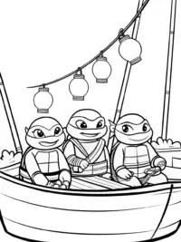 TMNT in a floating sushi garden