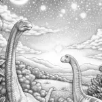 Dinosaurs observing the stars