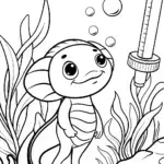Axolotl at the underwater weather station