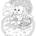 Baby on a cloud picnic