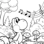 Yoshi in the musical forest