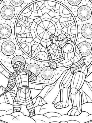 Hulk’s cosmic snowball fight coloring pages