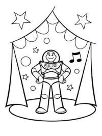 Buzz Lightyear at the music festival
