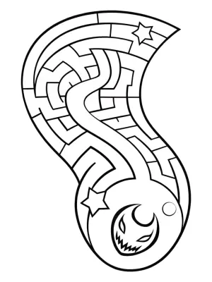 Venom in a cosmic maze coloring pages