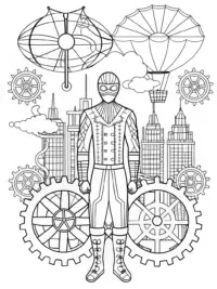Spider-Man in a steampunk world