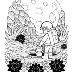 Bowser gardening on an alien planet