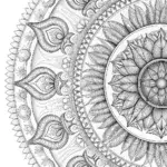 Sun and moon mandala coloring page