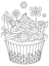 Cupcake Chic in the fairy garden