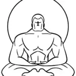 Hulk meditation coloring page