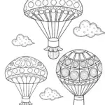 Mushrooms in hot air balloons
