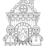 Gingerbread characters by the fire