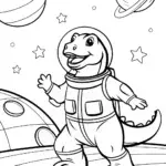 Godzilla dancing in space