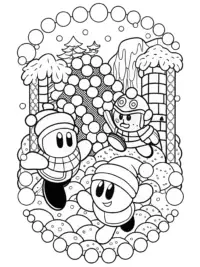 Kirby snowball fight scene