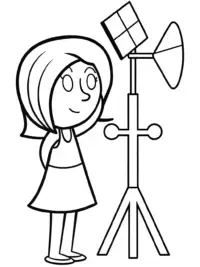 Gabby at her weather station