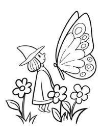 Butterfly alchemist in a garden