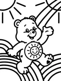 Funshine Bear Sunshine Coloring Page