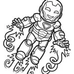 Iron Man in Flight Coloring Page
