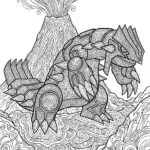 Molten Groudon Erupts Coloring Page