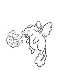 Reshiram Sacred Fire Coloring Page