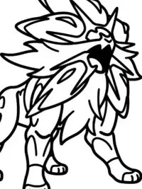 Solgaleo’s Radiant Roar Coloring Page